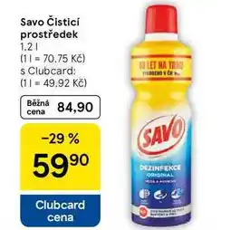 Tesco Savo Čisticí prostředek, 1.2 l nabídka