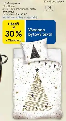 Tesco Ložní souprava 70 x 90 cm a 140 x 200 cm, vánoční motiv nabídka