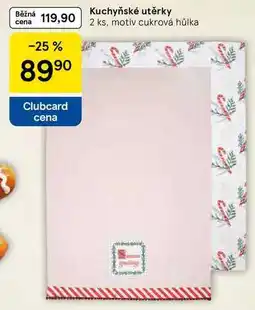 Tesco Kuchyňské utěrky 2 ks, motiv cukrová hůlka nabídka