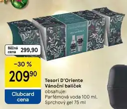 Tesco Tesori D'Oriente Vánoční balíček: Parfémová voda 100 ml. Sprchový gel 75 ml nabídka