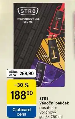 Tesco STR8 Vánoční balíček obsahuje: Sprchový gel 3x 250 ml nabídka