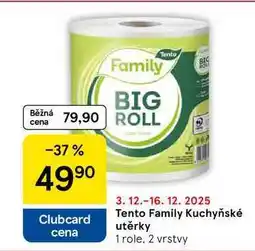 Tesco Tento Family Kuchyňské utěrky, 1 role. 2 vrstvy nabídka