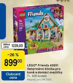 Tesco LEGO Friends 42651 Veterinární klinika pro koně a domácí mazlíčky 7+, 428 kostek nabídka