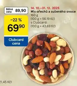 Tesco Mix ořechů a sušeného ovoce, 160 g nabídka