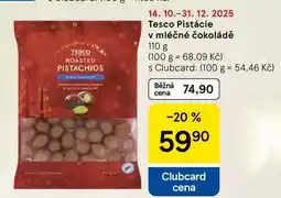 Tesco Tesco Pistácie v mléčné čokoládě, 110 g nabídka