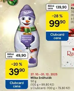Tesco Milka Sněhulák, 50 g nabídka