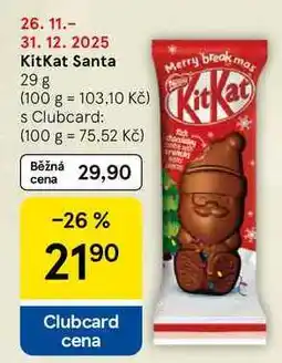 Tesco KitKat Santa, 29 g nabídka