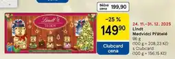 Tesco Lindt Medvídci Přátelé, 96 g nabídka