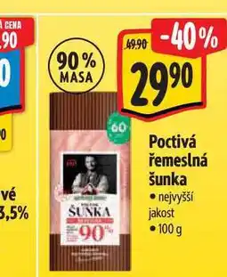 Albert Poctivá řemeslná šunka 100 g nabídka