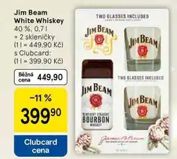 Tesco Jim Beam White Whiskey 40 %, 0.7 l + 2 skleničky nabídka