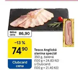 Tesco Tesco Anglická slanina speciál, 350 g, balená nabídka