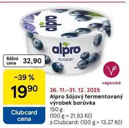 Tesco Alpro Sójový fermentovaný výrobek borůvka, 150 g nabídka