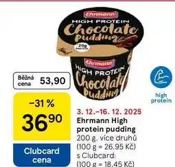 Tesco Ehrmann High protein pudding, 200 g nabídka