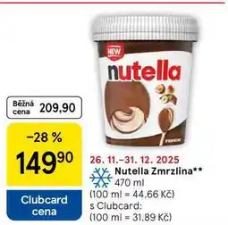 Tesco Nutella Zmrzlina, 470 ml nabídka