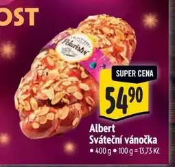 Albert Albert Sváteční vánočka 400 g nabídka