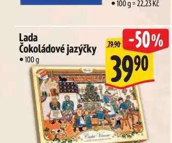 Albert Lada Čokoládové jazýčky 100 g nabídka