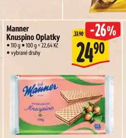 Albert Manner Knuspino Oplatky 110 g nabídka