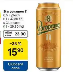 Tesco Staropramen 11, 0.5 l, plech nabídka