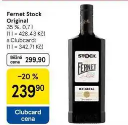 Tesco Fernet Stock Original 35 %, 0,7 l nabídka