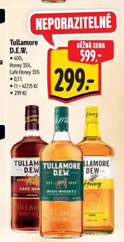 Albert Tullamore D.E.W. 40%, Honey 35%, Café Honey 35% 0,71 nabídka
