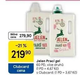 Tesco Jelen Prací gel, 60 PD, více druhů nabídka