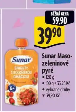 Albert Sunar Maso- zeleninové pyré 120 g nabídka