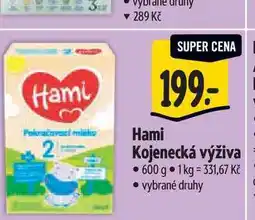 Albert Hami Kojenecká výživa 600 g nabídka