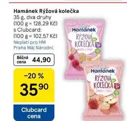 Tesco Hamánek Rýžová kolečka, 35 g, dva druhy nabídka