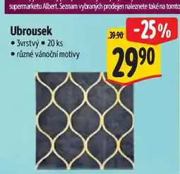 Albert Ubrousek 3vrstvý 20 ks nabídka
