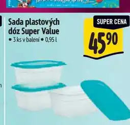 Albert Sada plastových dóz Super Value 3 ks nabídka