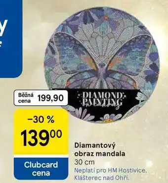 Tesco Diamantový obraz mandala, 30 cm nabídka