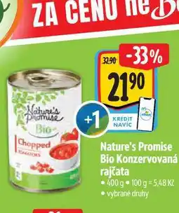 Albert Nature's Promise Bio Konzervovaná rajčata 400 g nabídka