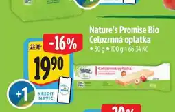Albert Nature's Promise Bio Celozrnná oplatka 30 g nabídka