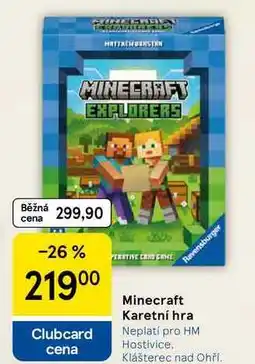Tesco Minecraft Karetní hra nabídka