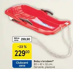 Tesco Boby s brzdami, 80 × 42 x 32 cm, červené, plastové nabídka