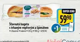 Albert Šťavnatá bageta s trhaným vepřovým a špenátem 125 g nabídka