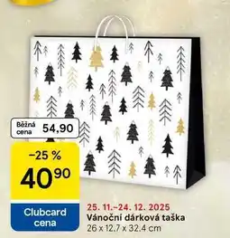 Tesco Vánoční dárková taška 26 x 12.7 x 32,4 cm nabídka