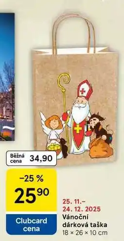 Tesco Vánoční dárková taška 18 x 26 x 10 cm nabídka