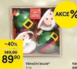 Tesco Vánoční koule, 4 ks nabídka