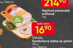Hruška Váhala Sendvičový nářez se sýrem 100 g nabídka