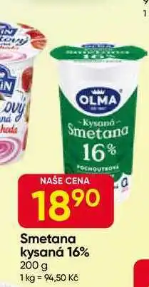 Hruška Olma kysaná smetana 16% 200g nabídka