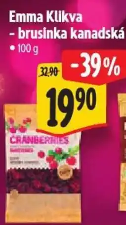 Albert Emma Klikva - brusinka kanadská nabídka