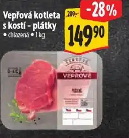 Albert Vepřová kotleta s kostí - plátky nabídka