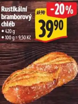 Albert Rustikální bramborový chléb nabídka