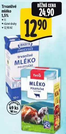 Albert Madeta Trvanlivé mléko 1,5% nabídka