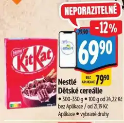 Albert Nestlé Dětské cereálie nabídka