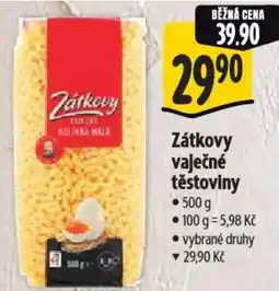 Albert Zátkovy vaječné těstoviny nabídka