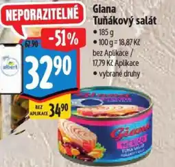 Albert Glana Tuňákový salát nabídka