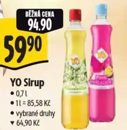 Albert YO Sirup nabídka