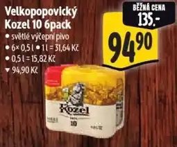 Albert Velkopopovický Kozel 10 nabídka
